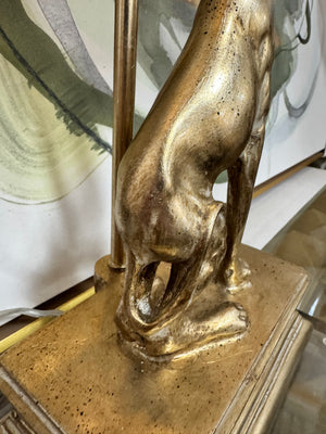 Left Regal Dog Table Lamp