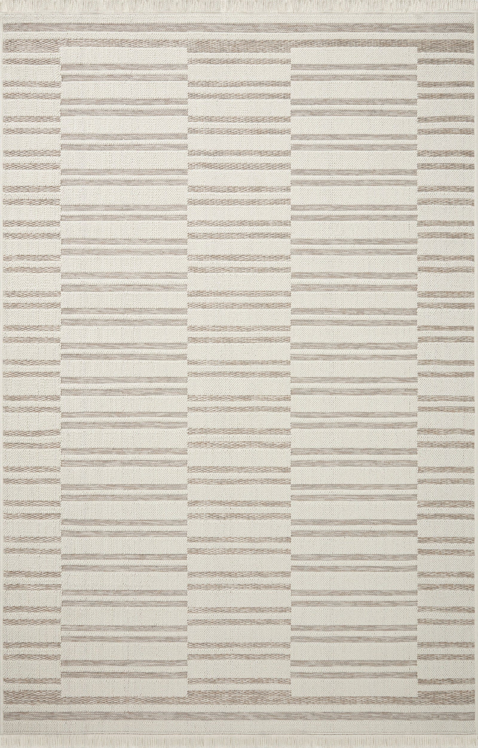 Amber Lewis x Loloi Malibu Ivory / Dove Indoor Outdoor Rug 3