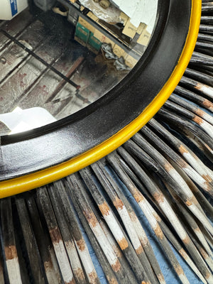 Black Porcupine Quill Mirror