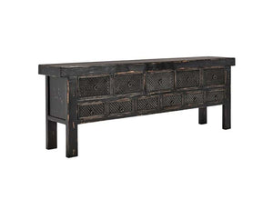 Lahey Reclaimed Pine 11 Drawer Console Table - OL