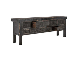 Lahey Reclaimed Pine 11 Drawer Console Table - OL