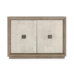 Denver Reclaimed Pine 2 Door Cabinet Distressed Gray/Weathered Chalk - OL