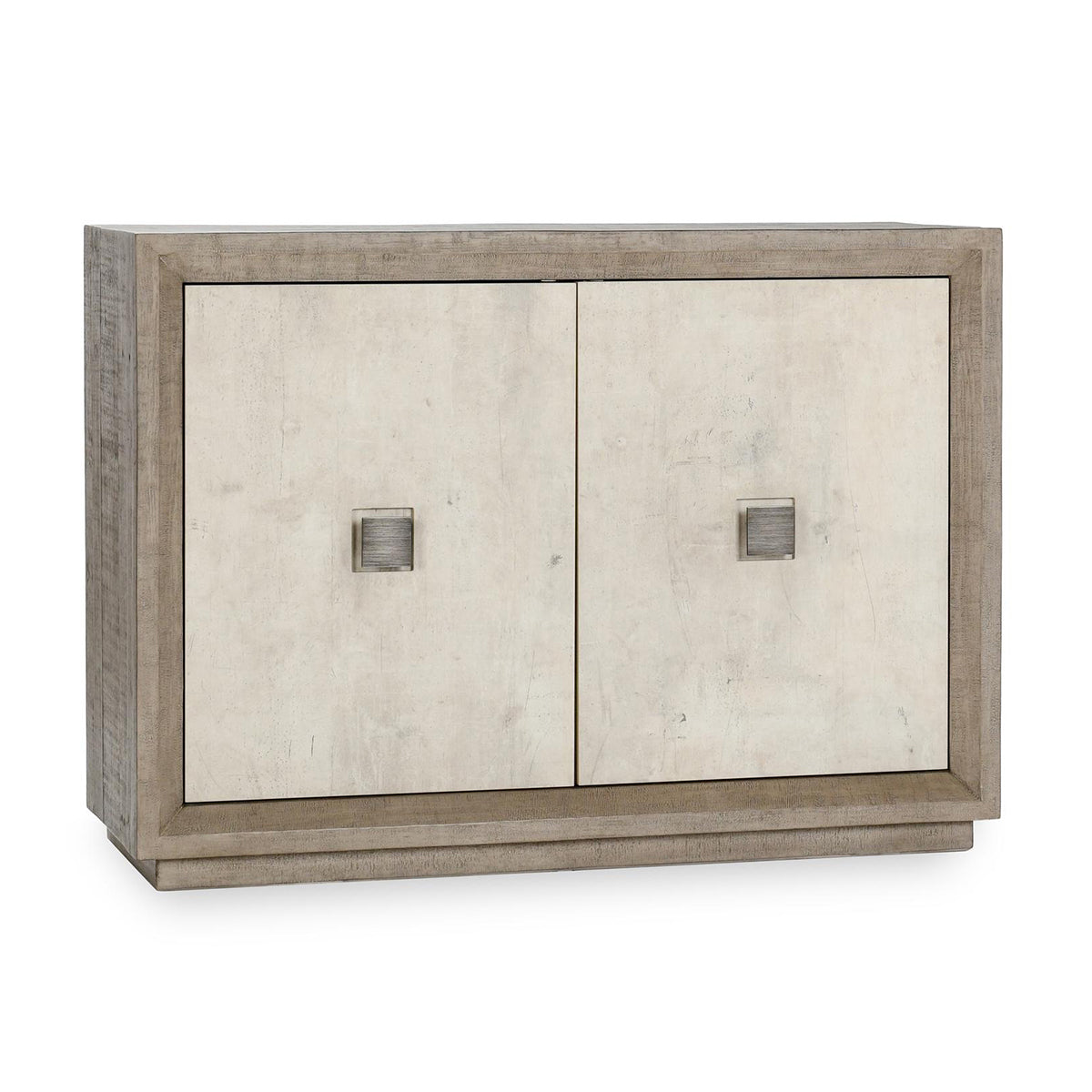 Denver Reclaimed Pine 2 Door Cabinet Distressed Gray/Weathered Chalk - OL