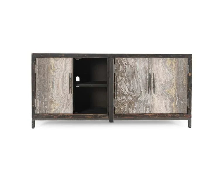 Lisbon Reclaimed Pine 4 Door Cabinet - OL