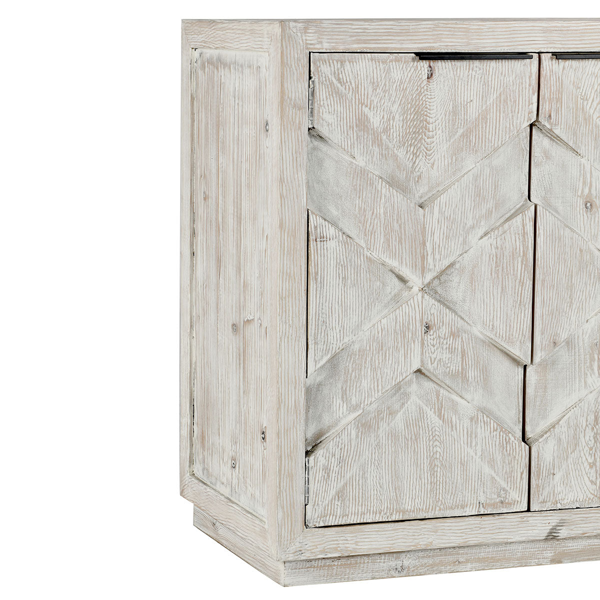 Frederick Reclaimed Pine 6-Door Cabinet Timeworn Cream - OL