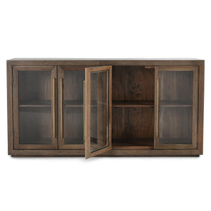 Bradley Oak Wood 4 Door Cabinet - OL