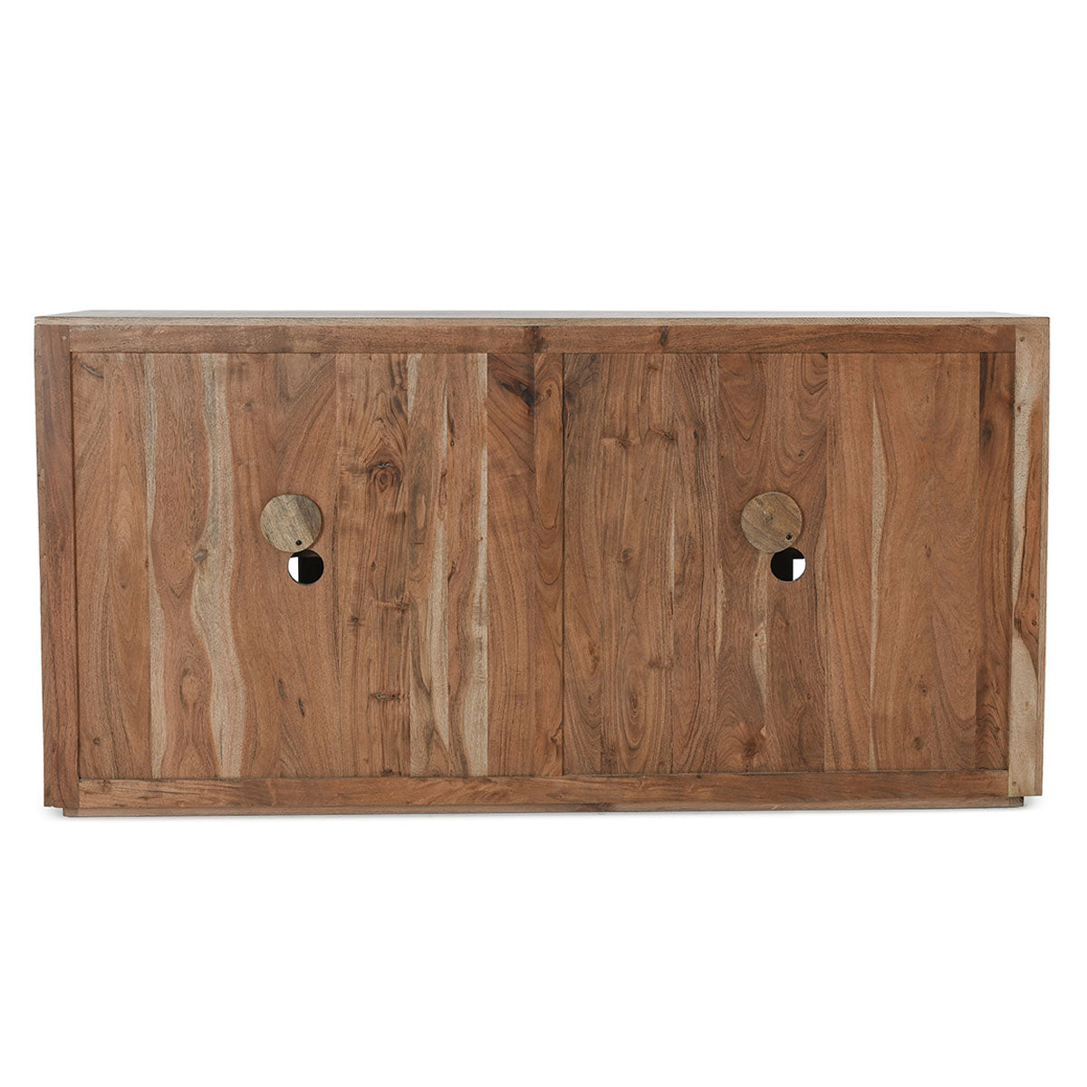 Bradley Oak Wood 4 Door Cabinet - OL