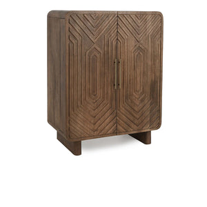 Holmes Mango Wood Bar Cabinet Artisan Brown - OL