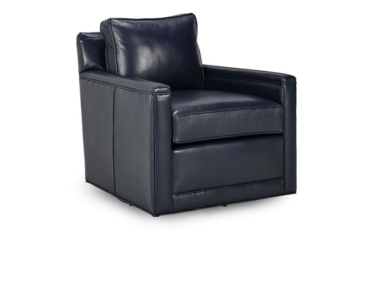 Lewis Swivel Accent Chair Indigo