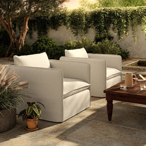 Andre Outdoor Swivel Chair Alessi Linen OL