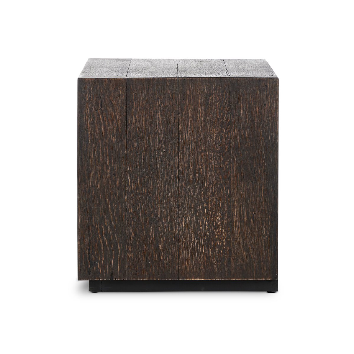 Abaso Nightstand Ebony Rustic Wormwood Oak OL