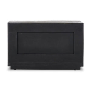 Abaso Nightstand Ebony Rustic Wormwood Oak OL