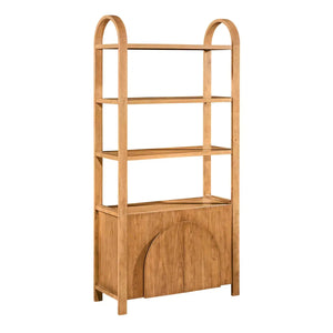The Arched Haven Mango Wood Bookcase & Storage Cabinet - OL