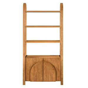 The Arched Haven Mango Wood Bookcase & Storage Cabinet - OL