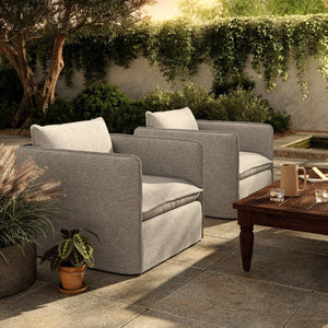 Andre Outdoor Swivel Chair Alessi Slate OL