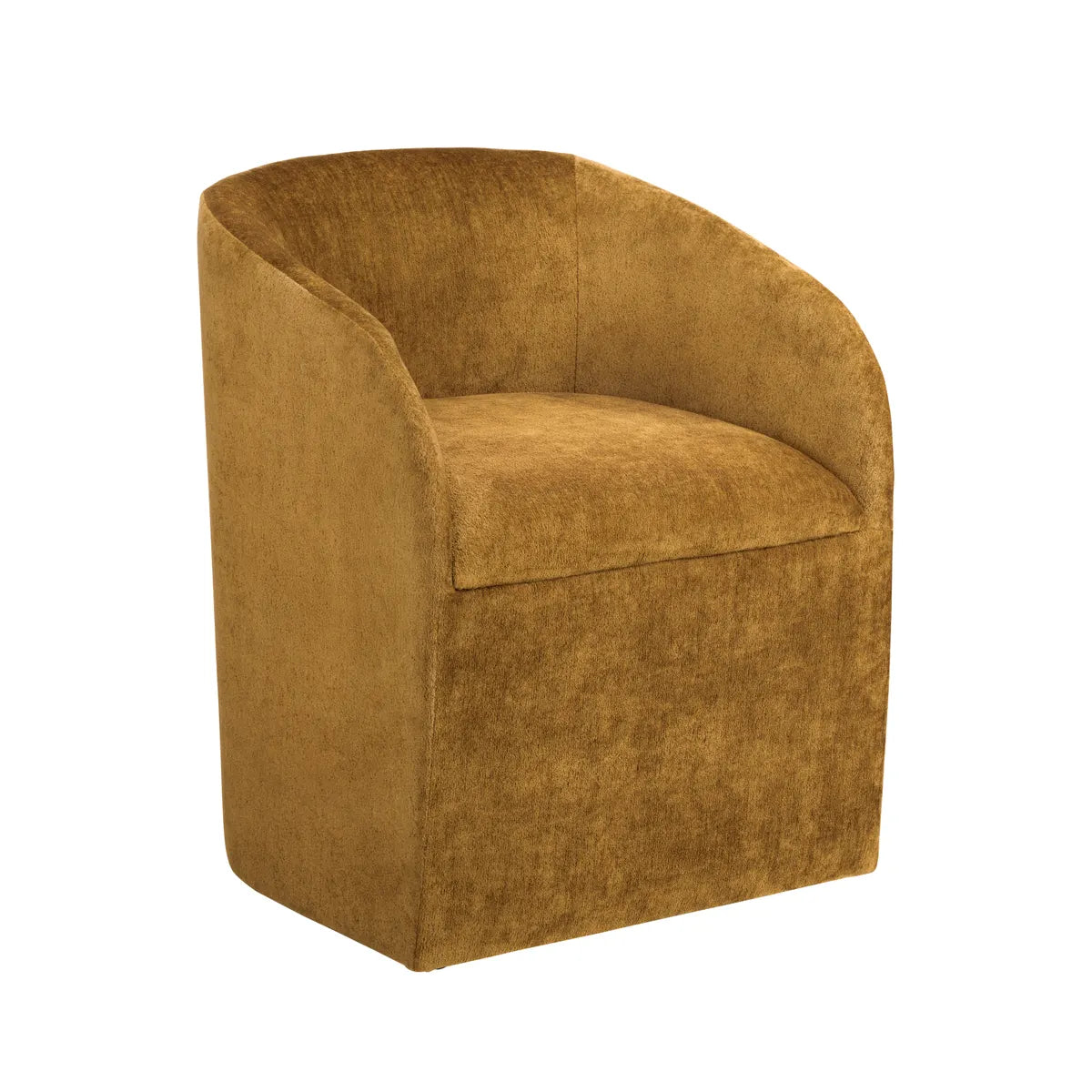 Ellery Golden Ochre Rolling Dining Chairs - Pair - OL