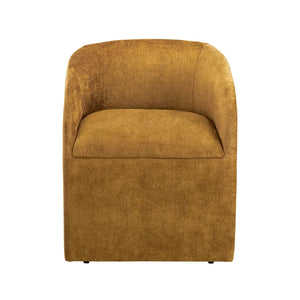 Ellery Golden Ochre Rolling Dining Chairs - Pair - OL