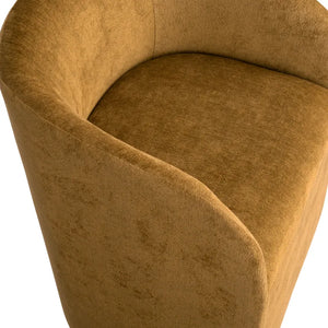 Ellery Golden Ochre Rolling Dining Chairs - Pair - OL