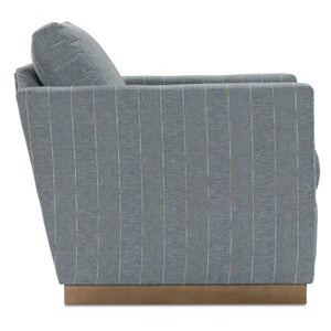 Allie Swivel Chair - Indigo Kid-Proof Stripe - OL