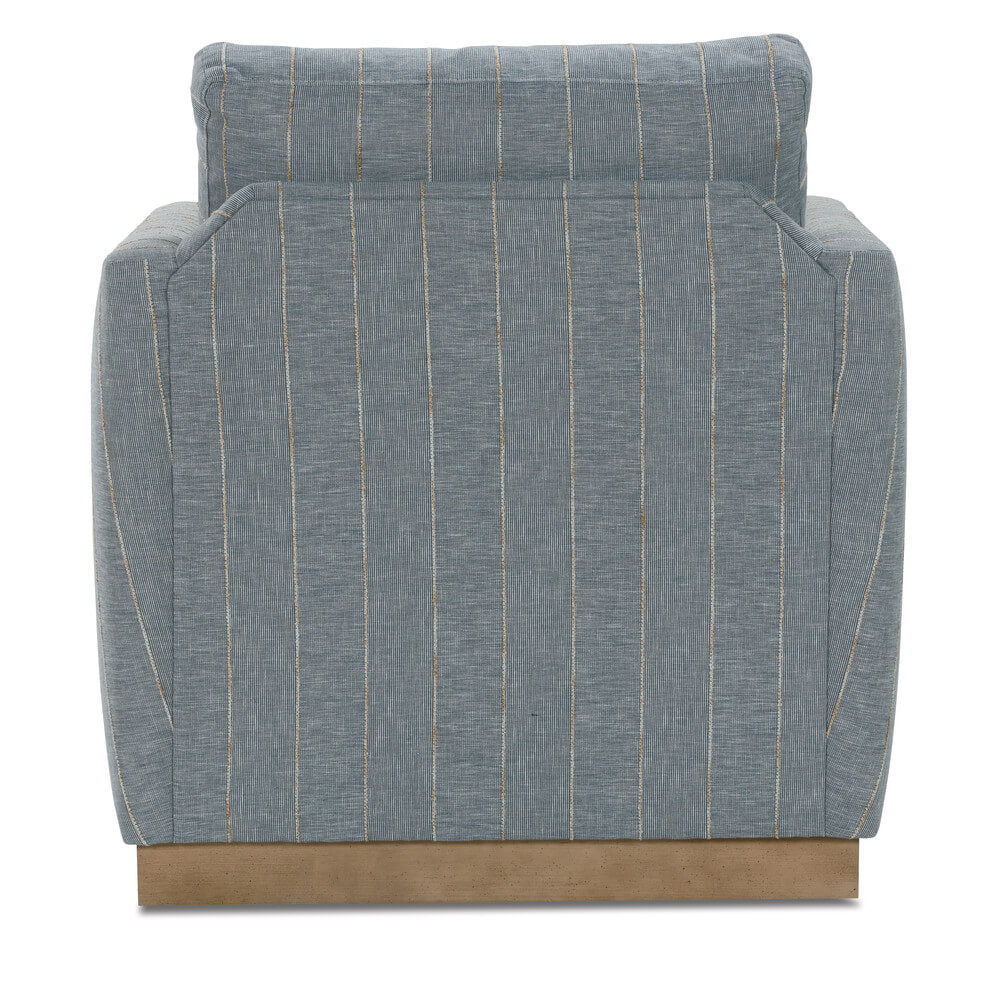 Allie Swivel Chair - Indigo Kid-Proof Stripe - OL