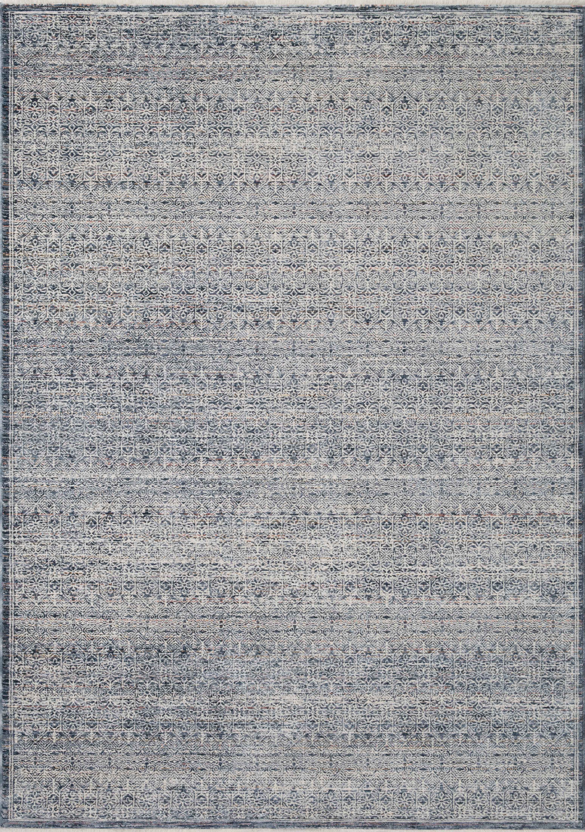 Amber Lewis Loloi Zuma Denim Ivory Rug