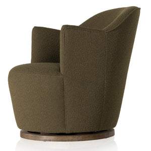 Aurora Swivel Chair FIQA Boucle Olive OL