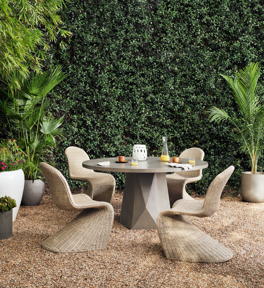 Bowman 60" Outdoor Dining Table Grey Concrete OL