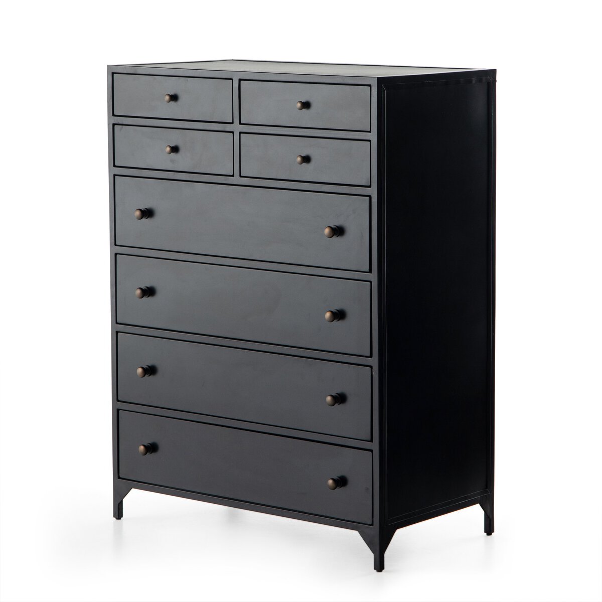 Belmont 8 Drawer Tall Dresser Black OL