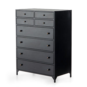 Belmont 8 Drawer Tall Dresser Black OL