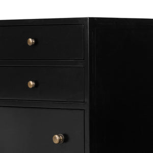 Belmont 8 Drawer Tall Dresser Black OL