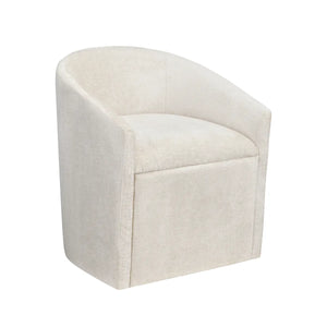 Bergamo Ivory Rolling Dining Chairs - Pair - OL