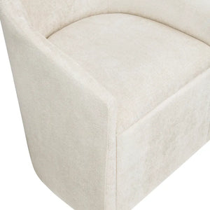 Bergamo Ivory Rolling Dining Chairs - Pair - OL
