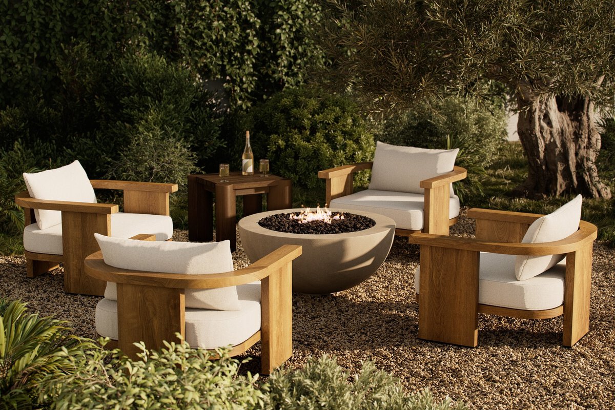 Bronson Outdoor Fire Table Natural Concrete OL