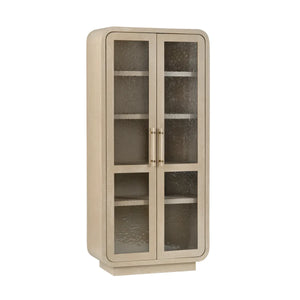 BridgeView Cream Glass Door Curio Cabinet - OL