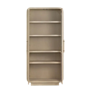 BridgeView Cream Glass Door Curio Cabinet - OL