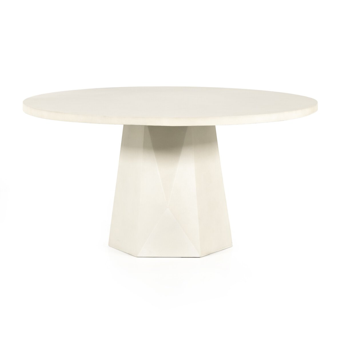 Bowman 60" Outdoor Dining Table White Concrete OL