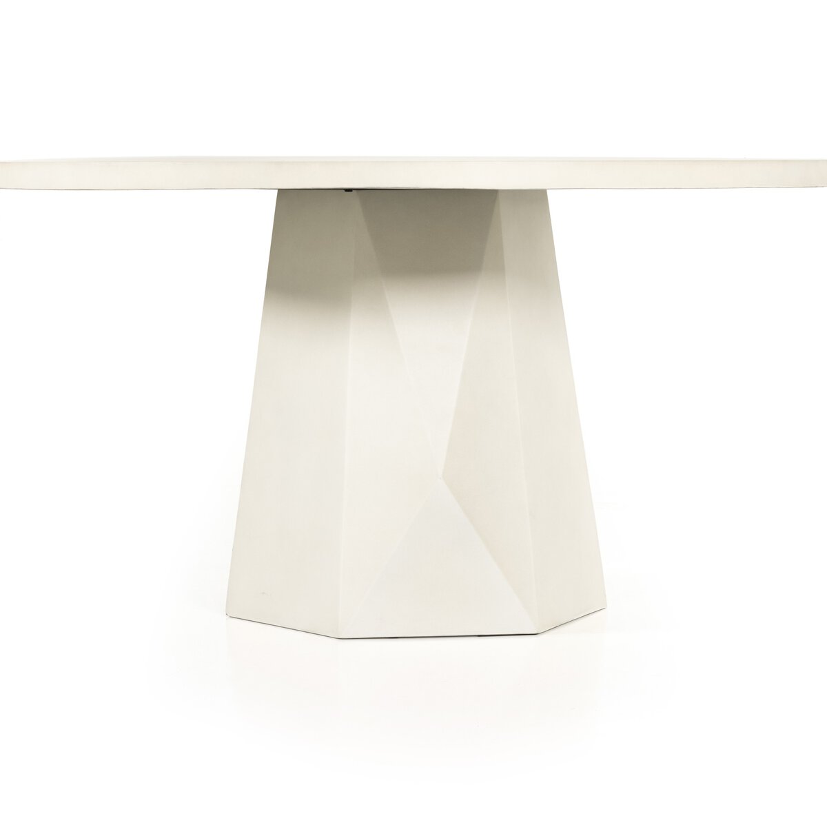 Bowman 60" Outdoor Dining Table White Concrete OL