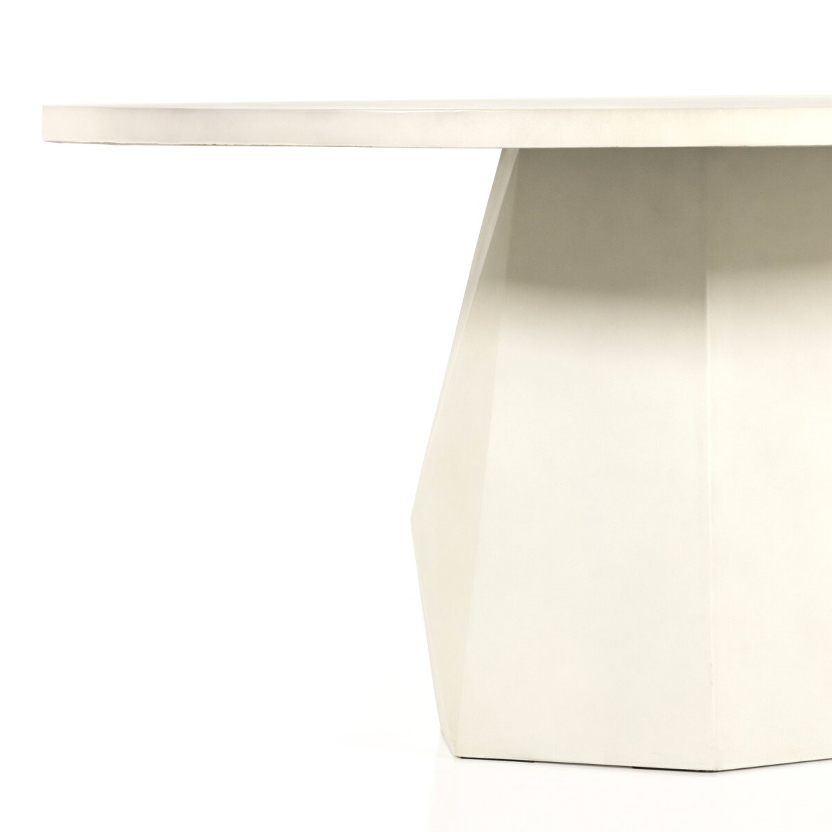 Bowman 60" Outdoor Dining Table White Concrete OL