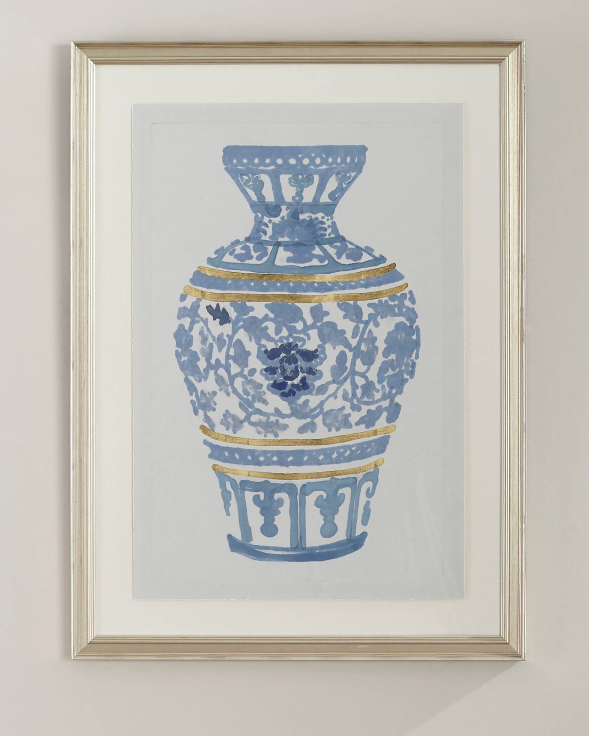 Blue and Gold Urn I