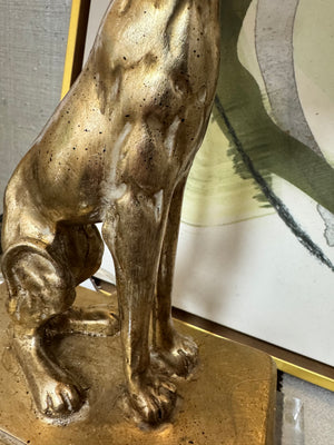 Left Regal Dog Table Lamp