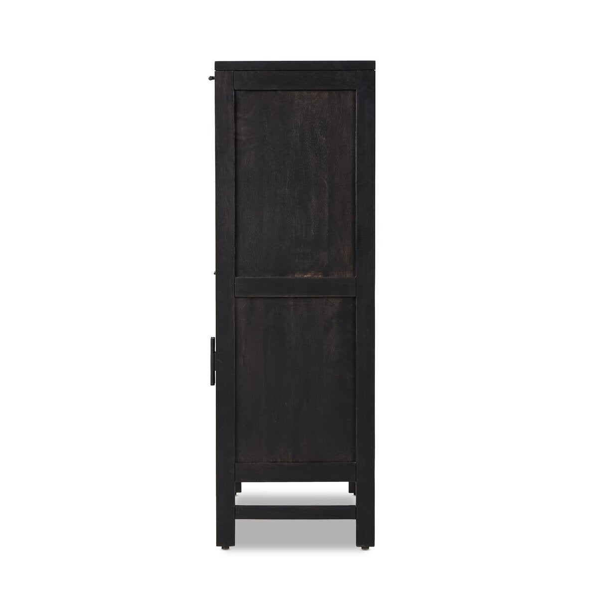 Caprice Bar Cabinet Black W/ Black Wash Mango OL