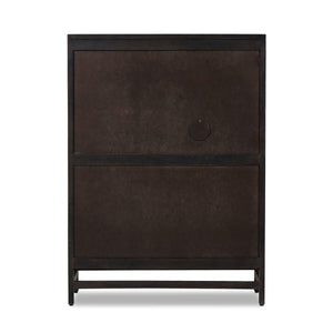 Caprice Bar Cabinet Black W/ Black Wash Mango OL