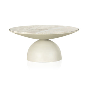 Corbett Coffee Table Creamy Taupe Marble OL