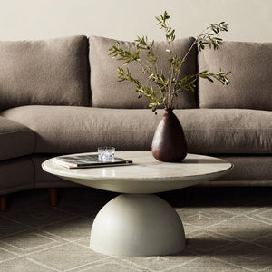 Corbett Coffee Table Creamy Taupe Marble OL