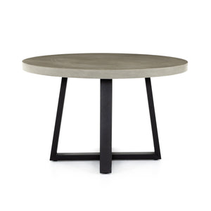 Cyrus 48" Outdoor Round Dining Table Light Grey OL