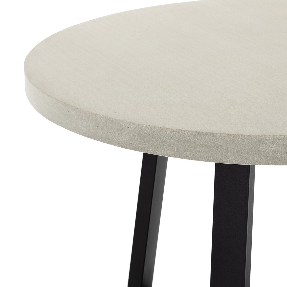 Cyrus 48" Outdoor Round Dining Table Light Grey OL