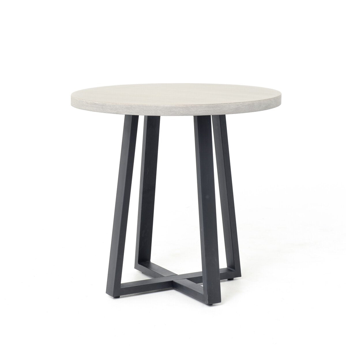 Cyrus 32" Outdoor Round Dining Table Light Grey OL