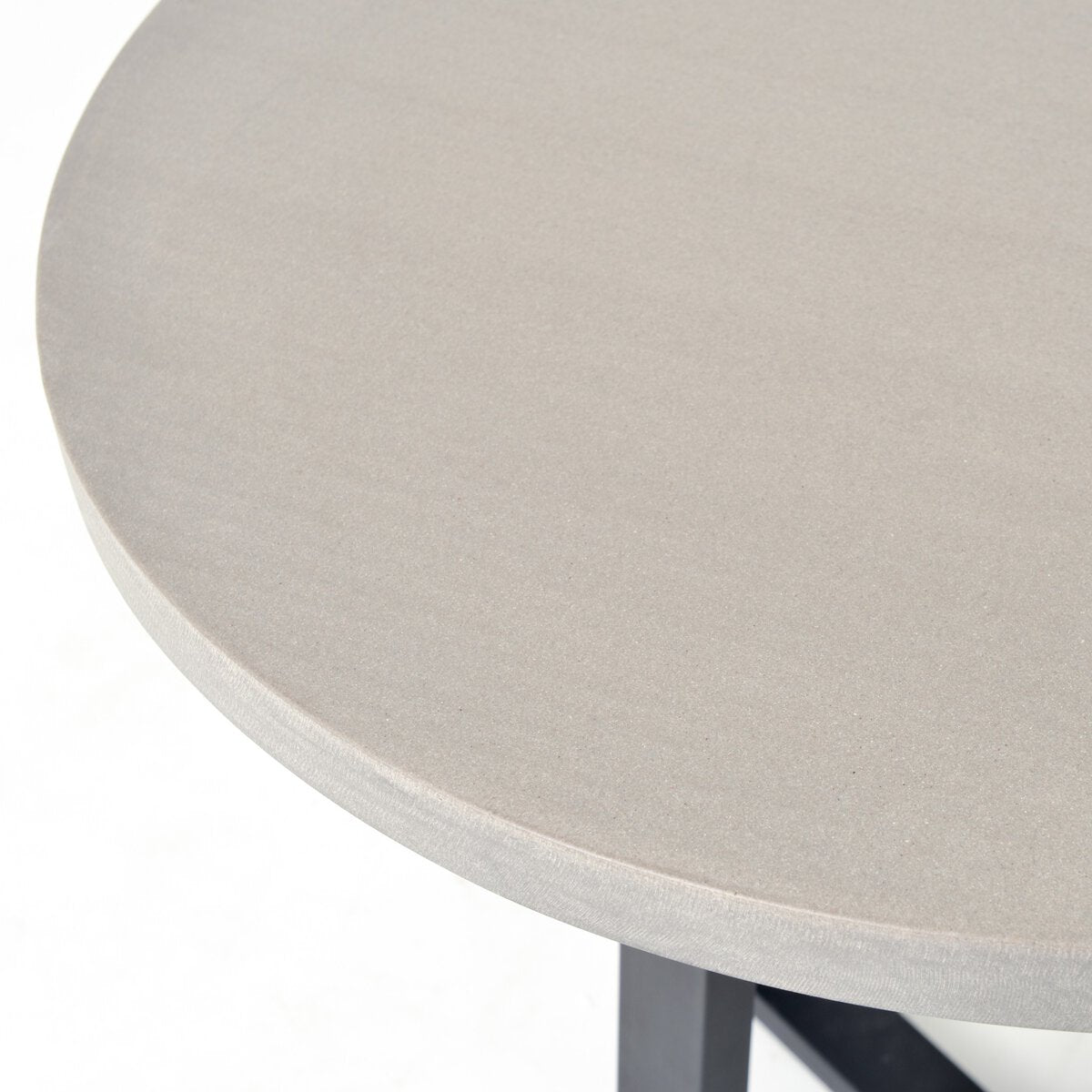 Cyrus 32" Outdoor Round Dining Table Light Grey OL