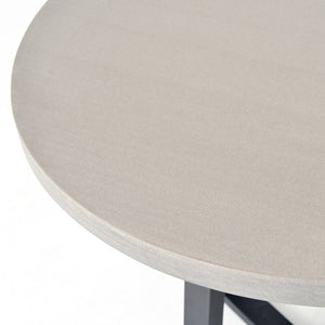 Cyrus 32" Outdoor Round Dining Table Light Grey OL