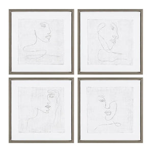 Contour Studies Framed Wall Art – Set of 4 - OL